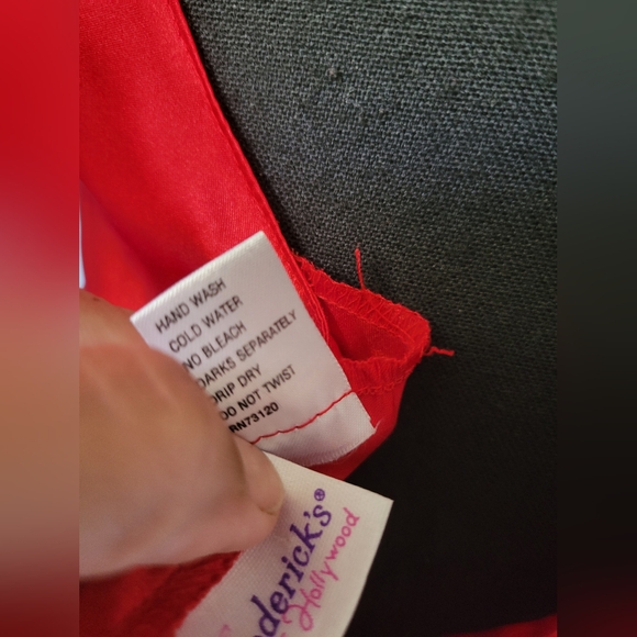 Frederick's Of Hollywood Womens Red Slip Satin Dress L - Picture 7 of 8